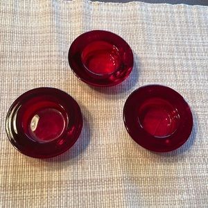Set of 3 Crate and Barrel tea light holders